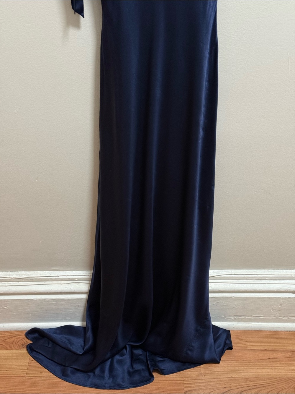 Reformation Pernille silk dress navy blue  maxi formal summer wedding guest NWT - Picture 11 of 12